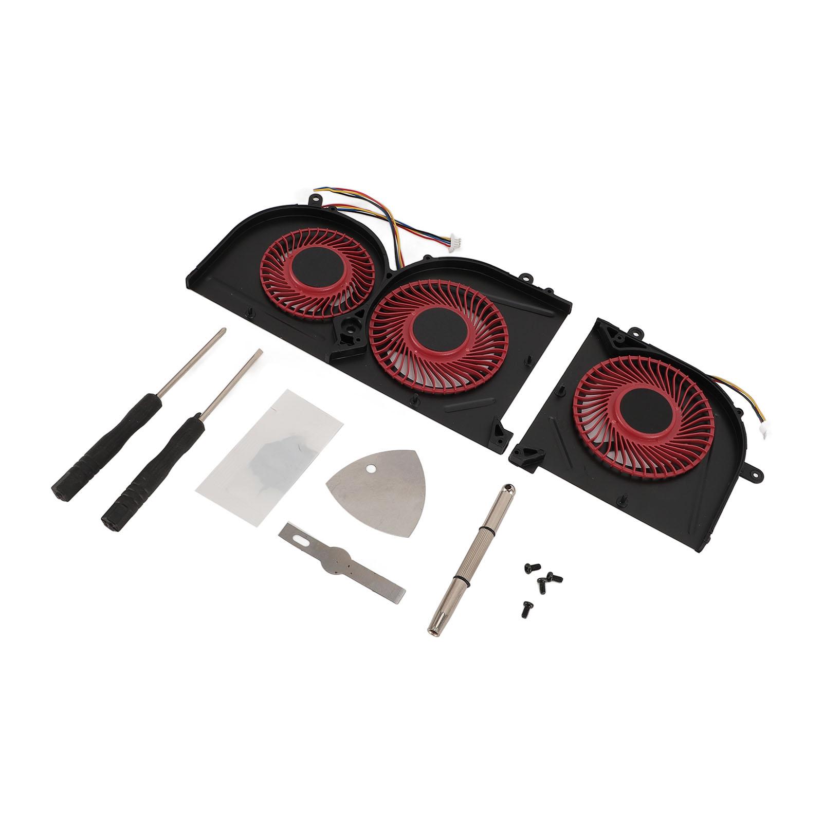 

CPU GPU Cooling Fan Aluminum Alloy 4Pin Laptop Cooling Fan Replacement for MSI GS63VR GS63 GS73