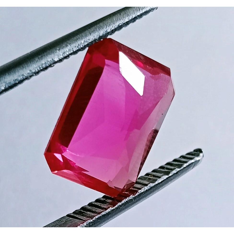 Certified Natural Pink Sapphire Emerald Cut 12 Ct Beautiful Loose Gemstone