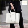 tote PU leather elegant square bit 171135 [Guccio Italy] 2-way bag, high-end handbag, shape, parts, women's (IVORY)