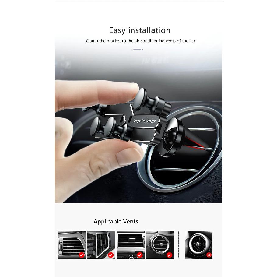 Gravity Car Phone Holder Cell Phone Stand Support GPS Telefon Mount For iPhone 12 13 Pro Max Xiaomi Mobile Phone Charging Holder