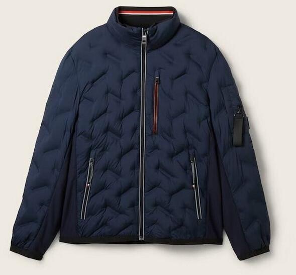 Mid-season Jacket Tom Tailor Hybrid Jacket with Detachable Hood (1042489) Stowable Sky Captain Blue