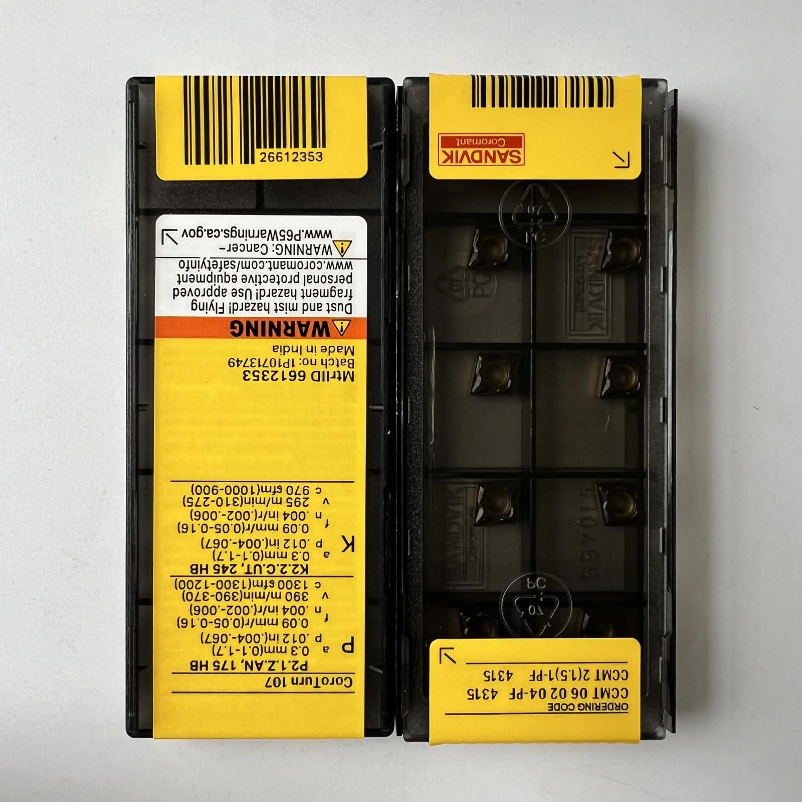 

Original Sandvik / CCMT060204-PF 4315 / CNC lathe carbide blade 10 Pcs