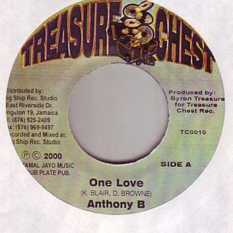 7inch Record ANTHONY B - One Love Treasure Chest 2000 Jamaica Reggae, Ska & Dub
