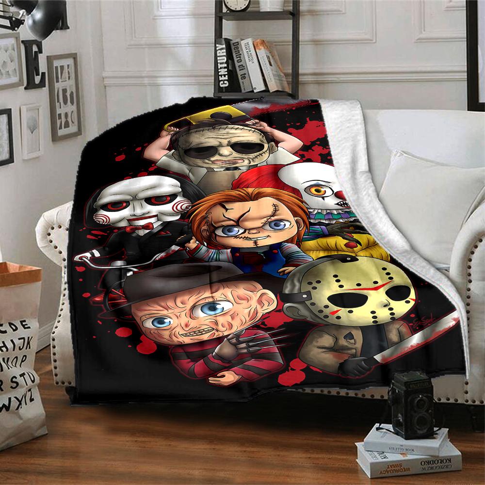 1pc Chucky1 Blanket, Gift, for Men and Women, Soft Blanket, Good for Sofa Bed Couch Travel, Lightweight Flannel Blanket