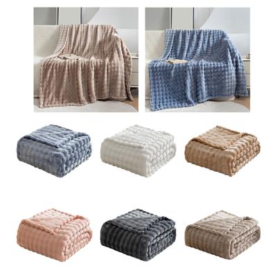 Weiche Plüschdecke aus Kaninchenfellimitat, Flanell, wendbar, Überwurfdecke für Sofa, Bett, Couch, 100 x 150 cm