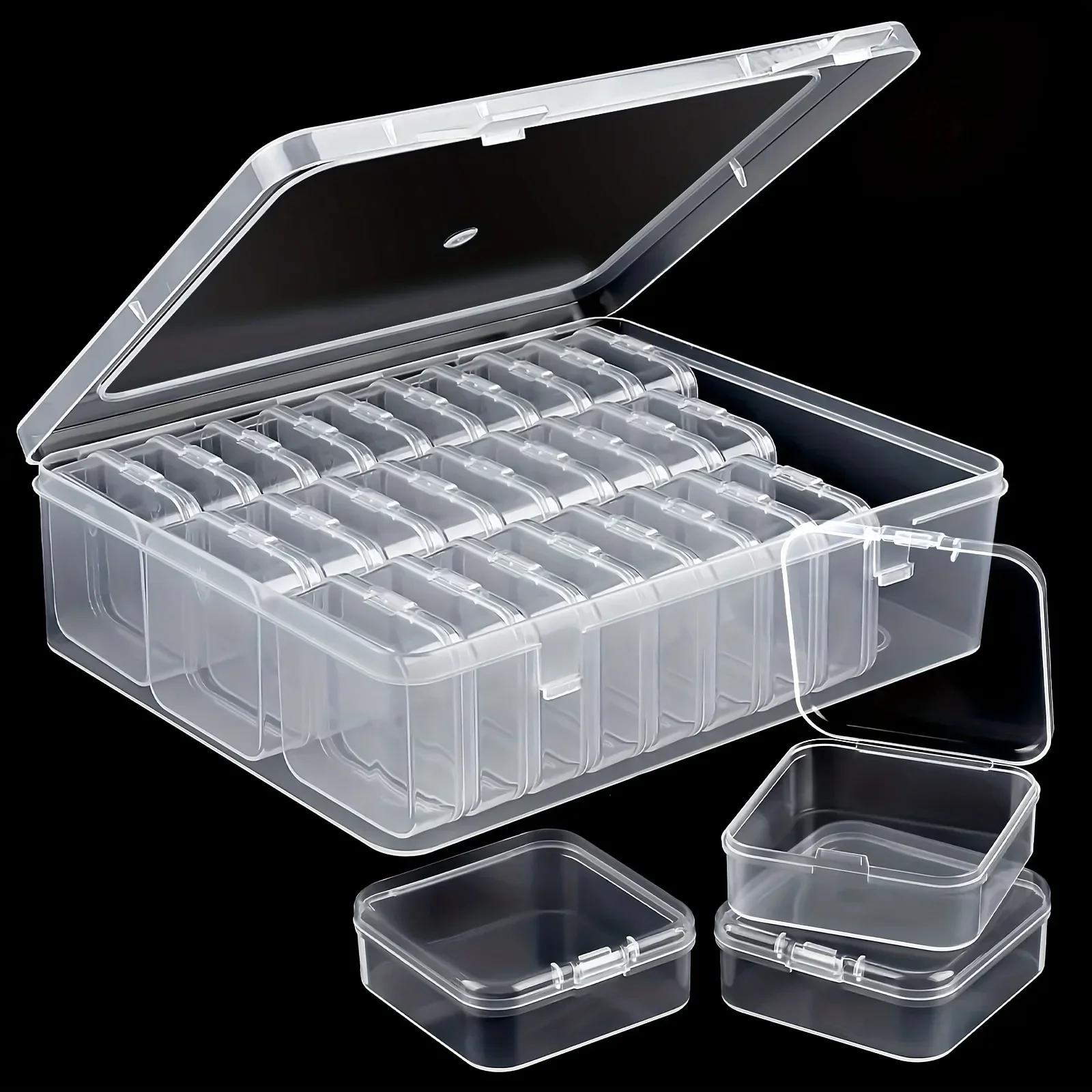 30 Compartment Clear Organizer Boxes Plastic Stackable Art Storage Case Multifunctional Jewelry Boxes Household Organization прозрачный 2870₽