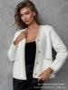 Russian Xiaoxiangfeng jacket single-breasted V-neck long-sleeved sweater top women's autumn loose-knit cardigan