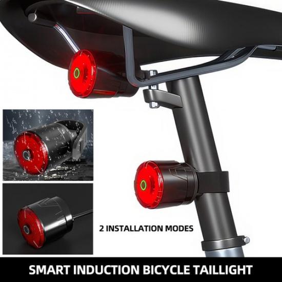 Bike Taillight Rechargeable LED Cycling Rear Lights Warning Back Bicycle Light