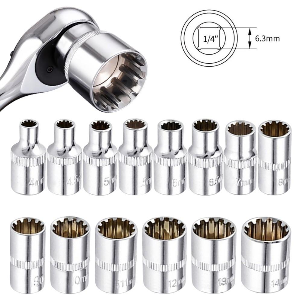 12 Point Socket Bit Han Tool Socket Head 1/4 Torx Bit