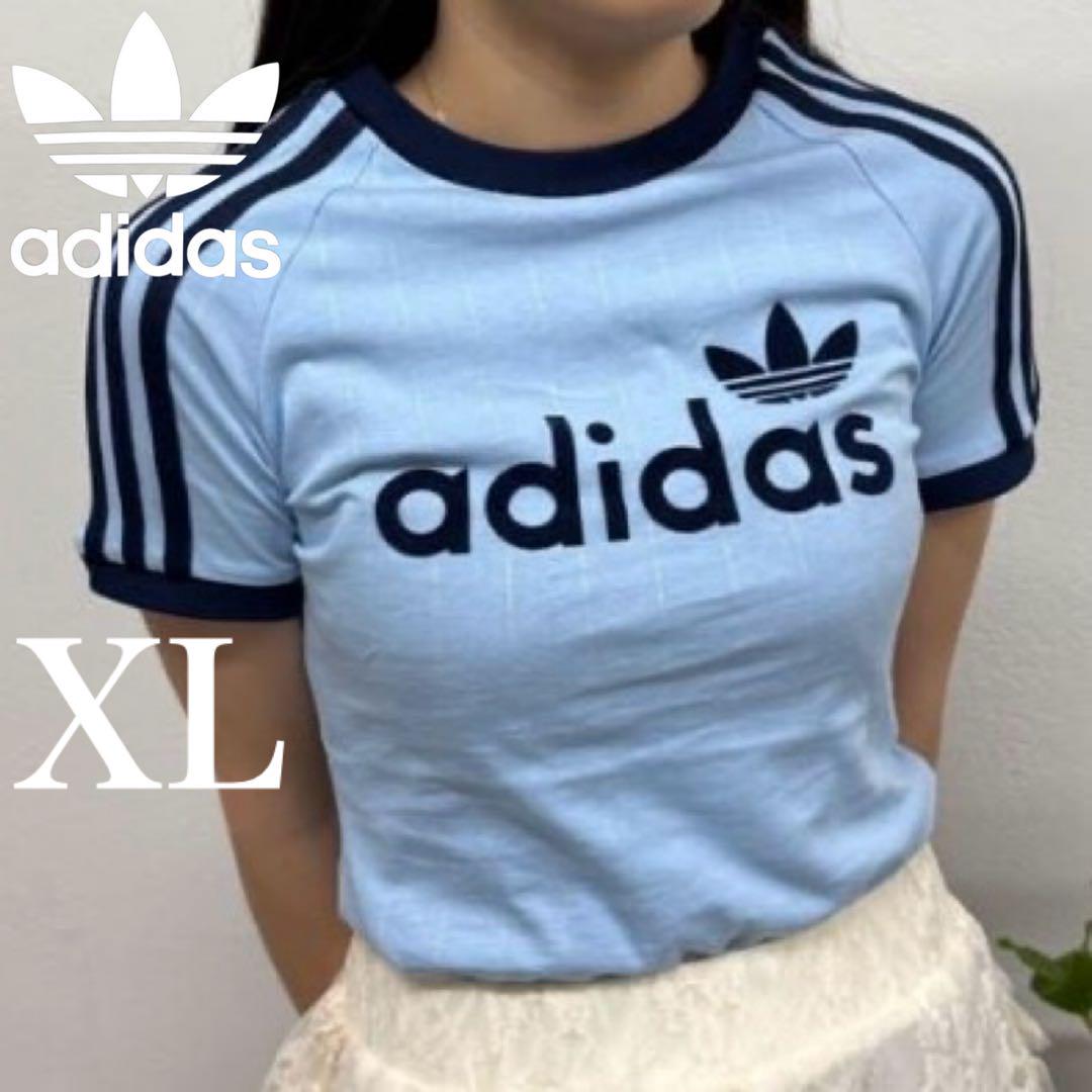 

[USED] Rare XL adidas Linear Graphic Cali T-shirt in Blue and Navy