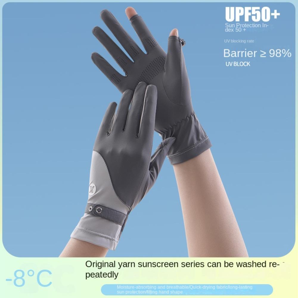 Breathable Women Sunscreen Gloves Anti-UV Summer Driving Mittens Sun Protection Riding Gloves Girl