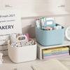 1PC Portable Plastic Storage Basket with Handle, Lightweight Desktop Finishing Box, Suitable for Schools and Offices