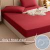 High Quality Waterproof Mattress Protector Solid Color Bed Sheet Deep Pocket Fitted Sheet Bedspread with Elastic Bands Sheets Sofa Cover