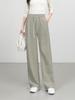 Cloud-Feel Velvet Elastic Waist Drawstring High-Waisted Wide-Leg Summer Pants