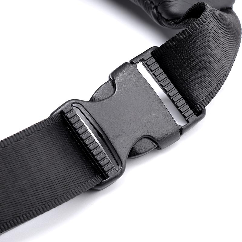 Leather Waist Bag for Men Casual Crossbody Fanny Pack with Adjustable Belt