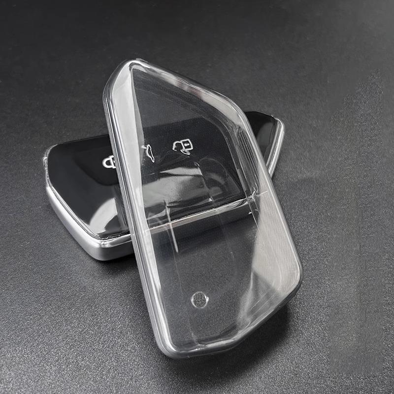 

Transparent Soft TPU for VW Golf GTI R MK8 ID.3 ID.4 Seat Leon Tarraco Ateca Cupra Born Black Transparent Car Key Fob Case Bag