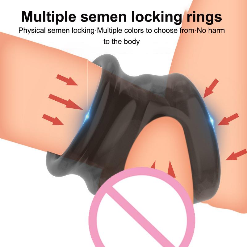 Cock Penis Ring Reusable Delay Ejaculation Stronger Erection Sex Toys Adult Supplies Linen Nozzle Ring Cock Sex Toys For Men