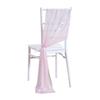 2pcs Chiffon Chair Sashes Wedding Chair Decoration 20x250cm for Wedding Aisle Party Banquet Event Baby Shower