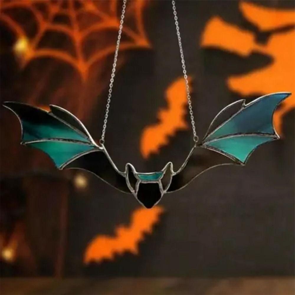 Bat Shaped Wall Hanging Bat Stained Gothic Bat Ornaments Funny Halloween Bat Pendant  Room