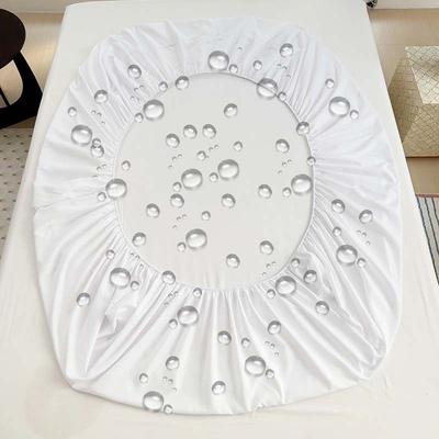 99% Waterproof Bed Sheet Ultra-Soft Elastic Smooth Hypoallergenic Mattress Protector Cover 2026 NEW Solid Color Fitted Bedspread No Pillowcase
