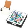 5D DIY PU Diamond Painting Notecard Box with 160 Sheets Paper Gem Art Sticky Note Holder Diamond Art Note Box for Home Office