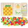 Non-Toxic Montessori Kids Wooden 3D Geometric Shape Jigsaw Wooden Mosaic Puzzle Toy Puzzle Board Set Baby Early Education Toy For Children