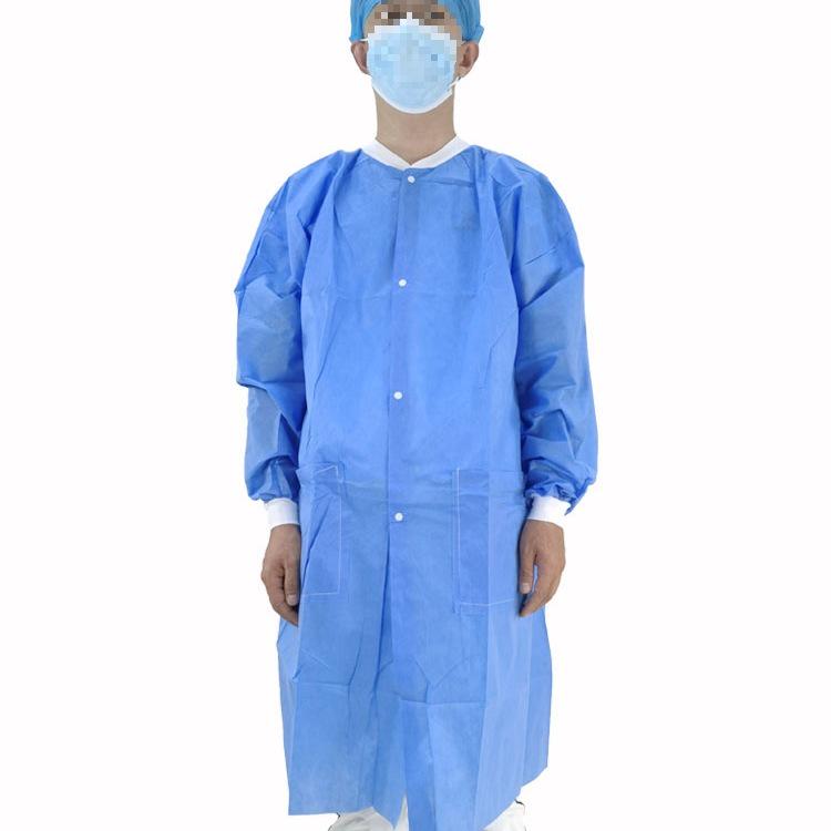 White Disposable Non-woven Lab Coat - Dustproof Isolation Suit for Food, Beauty, and Visitor Safety
