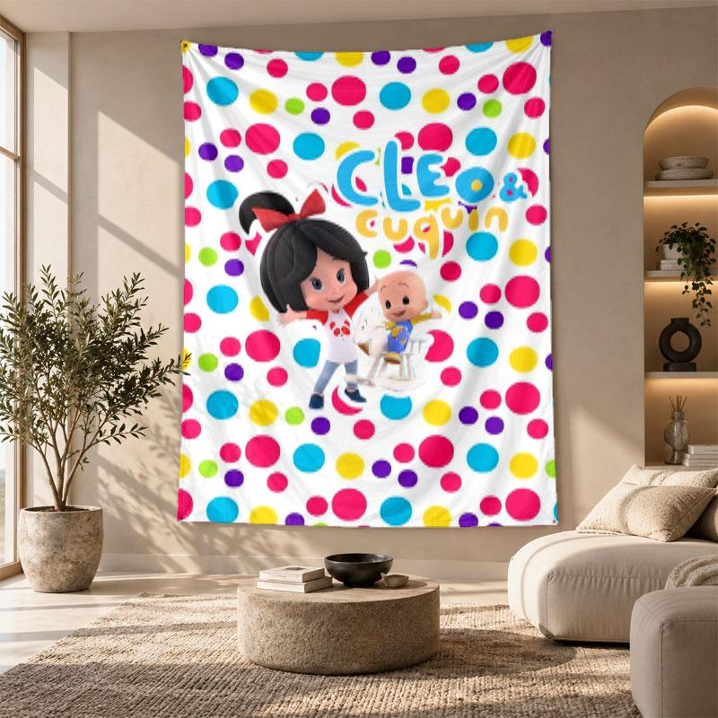Decorative Tapestry,Cleo & Cuquín Printed Wall Art, Lightweight Wall Hanging For Bedroom Background