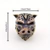 1pcs 6mm Holes Vintage Brass Brass Personalized Wild Boar Gadgets Accessories Car Pendant Antique Brass Vintage DIY Accessories Keychain
