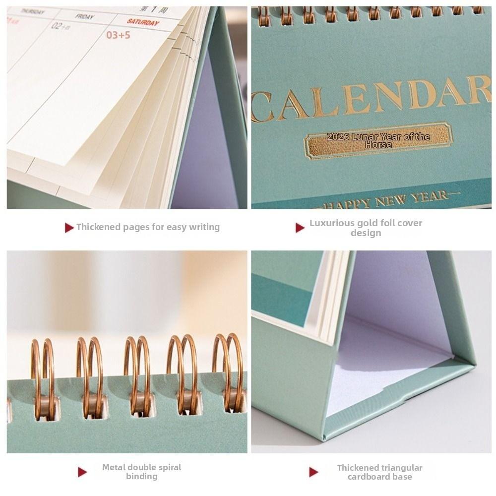 Standing 2026 Desk Calendar Portable Daily Planner Simple Style Schedule Planner  Office Stationery