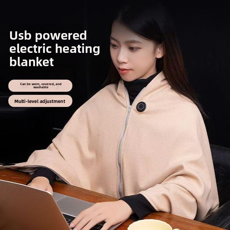 Neuer elektrischer Schal Decke Warme Decke Warmer Schal USB Waschbare Hülle Beinheizschal