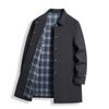 New Lapel Men's High-end Business Middle-aged Jacket High-end Daddy Top Mid-length