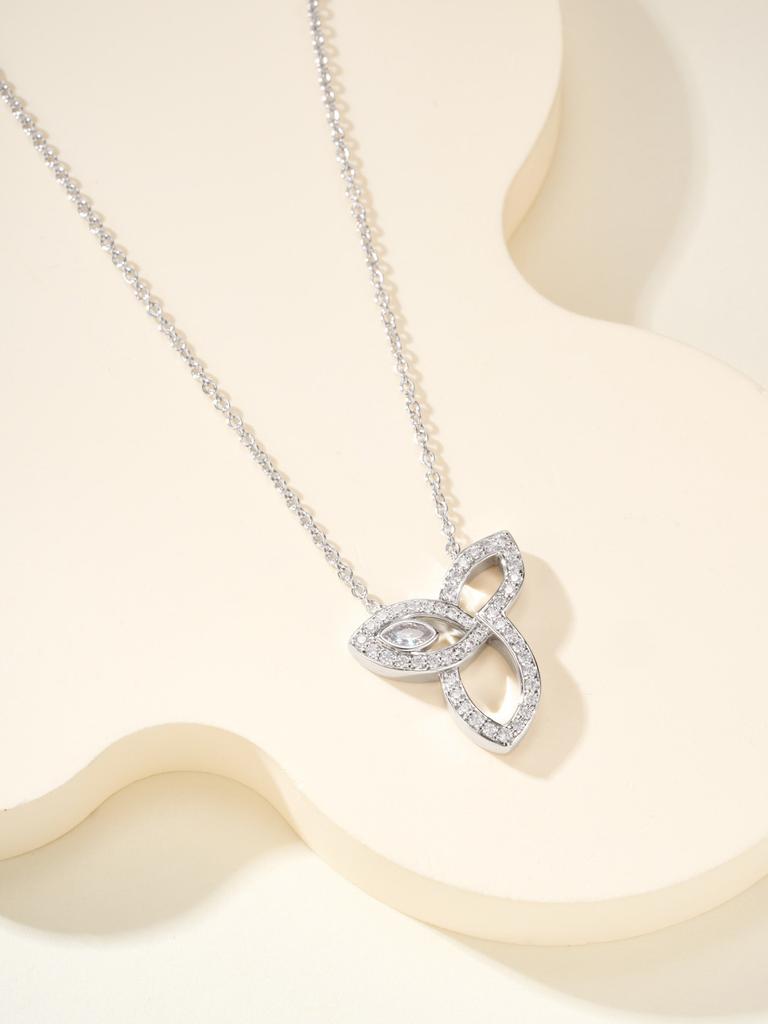 Diamond Necklace, Clover Pendant High-quality Color Separation and Electroplating Daily Dressing Gift Giving