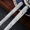 Stainless Steel Cutlery Set Stone Textured Handle Steak Knife Fork and Coffee Spoon High-end Suitable for Restaurants and Hotels