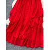 Seaside Vacation Style Sling Dress Women's Summer Mesh Sense of Atmosphere Loose Backless Design Accessible Luxury Beach Dress