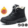 Rotating Buttons Indestructible Shoes Work Sneakers Safety Shoes Men Steel Toe Boots Puncture-Proof Protective Shoes Work Boots