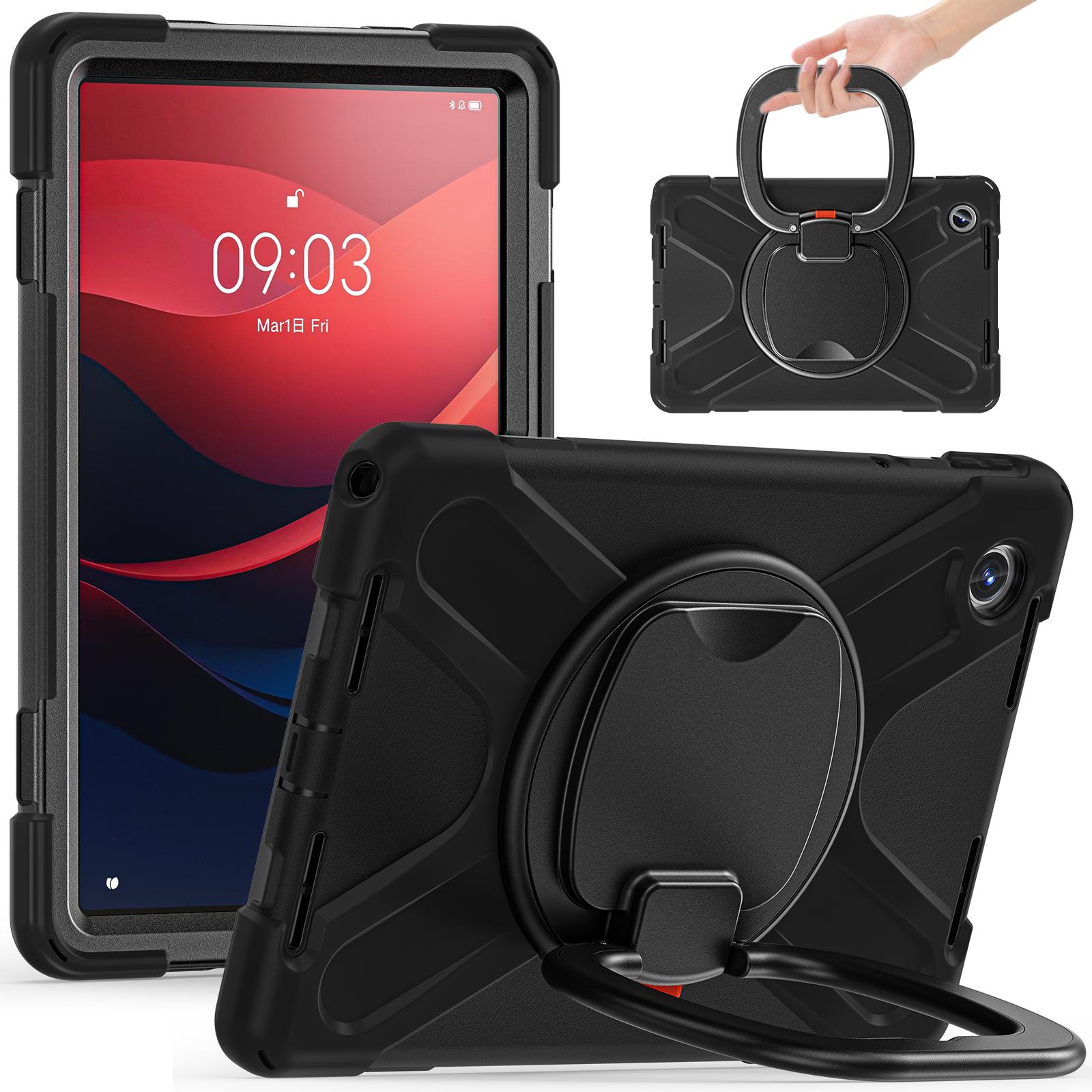 

Для Lenovo Tab M11/Xiaoxin Pad 11 2024 TB-330FU 331FC Чехол Подставка PC+Силиконовая Обложка для Планшета Black