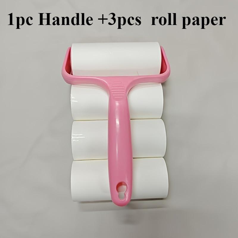 Replacement Paper Roller Dust Sticker Hand Tear Roll brush Clothes Hair Remover Durable Handle Pet hair Removal Roller Brush