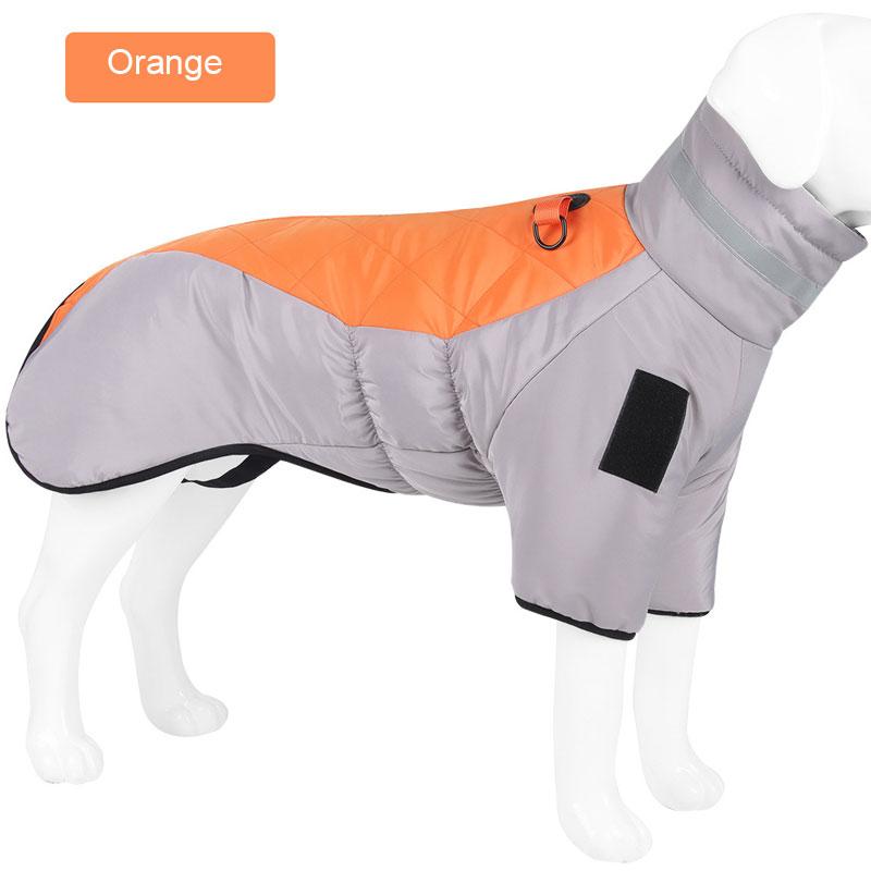 Giacca Calda per Cani a Collo Alto Cappotto in Cotone Gilet Riflettente Ispessito Autunno Inverno Vestiti per Animali Domestici per Cani Medi Grandi