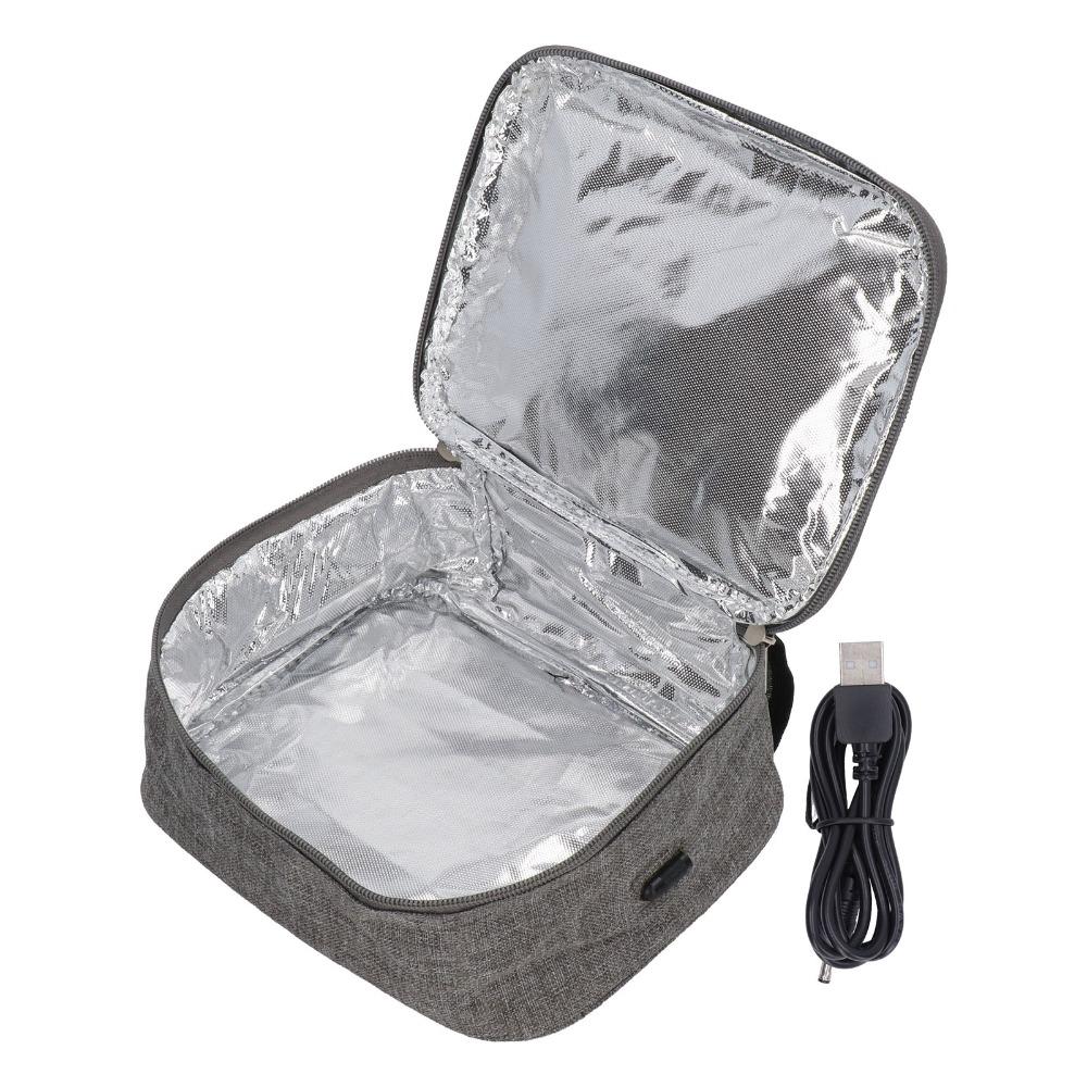 Large Capacity Heated Thermal Bag Waterproof Portable Oven USB Heating Lunch Box  Office Use