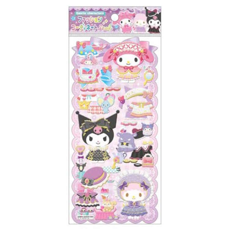 Наклейки Crux для координации образа 125590 My Melody & Kuromi & My Sweet Piano