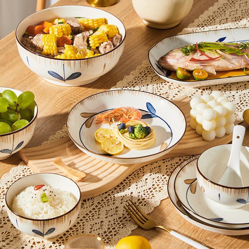 GeBoSi 20-Piece Japanese Style Ceramic Dinnerware Set