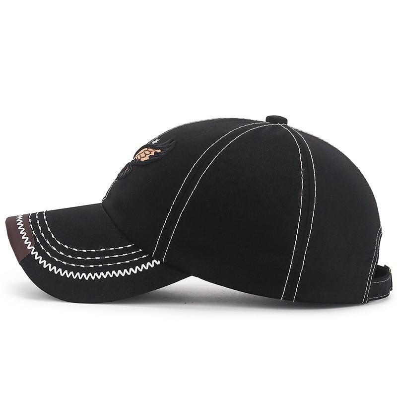 Mens Baseball Cap Embroidered Eagle Style Sun Protection For Casual Wear