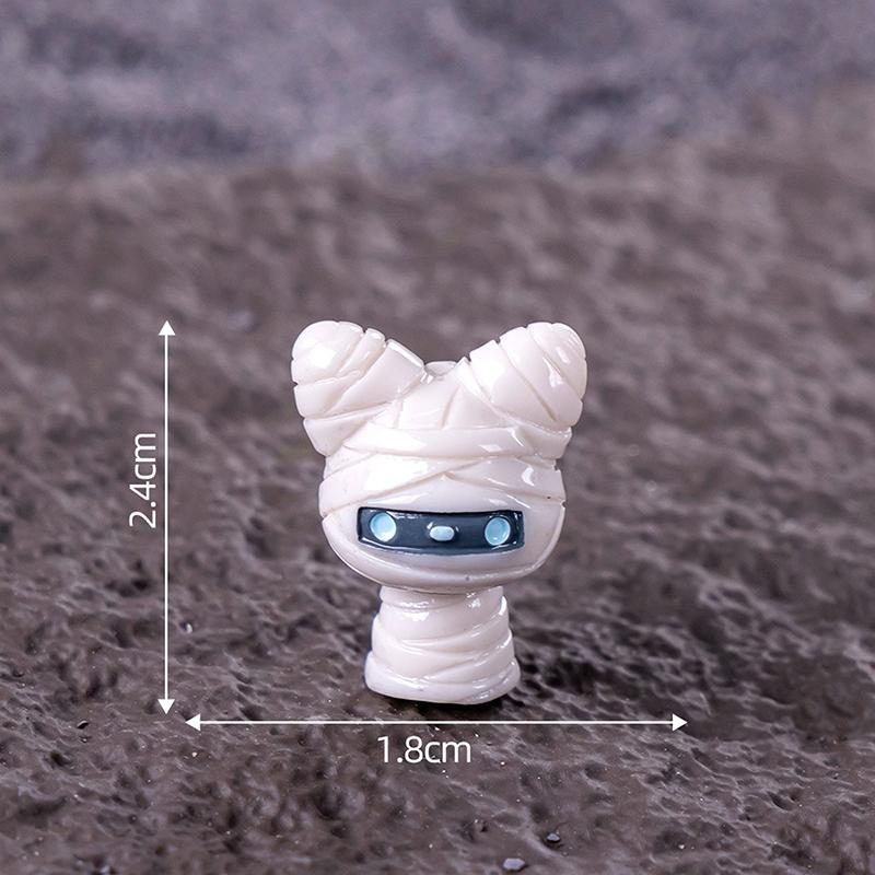 Halloween Micro Landscape Decoration Miniature Figurines Cartoon Resin Small Ornaments Crafts Cute Pumpkin Ghost Decoration