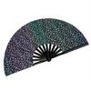 Folding Fan Portable Lightweight Decorative Bamboo Frame Reflective Butterfly Performance Hand Fan Party Decor