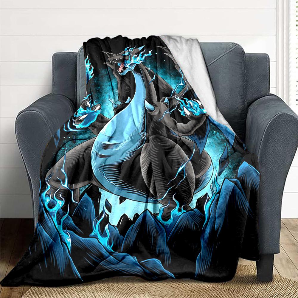 1pc Dragon, Fantasy Art Blanket Lightweight Flannel Blanket Throw Blanket For Sofa, Bed, Travel, Camping, Livingroom, Office, Couch