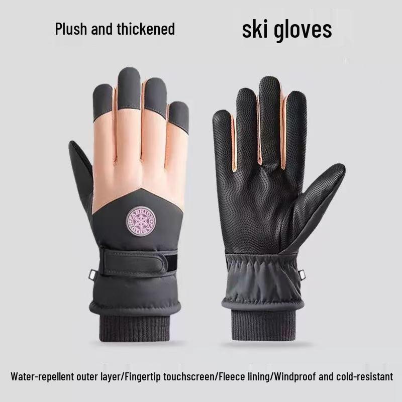

Ветрозащитные водонепроницаемые горнолыжные перчатки для зимней езды на велосипеде, теплые и морозостойкие, с функцией сенсорного экрана и толстой бархатной подкладкой. One Size