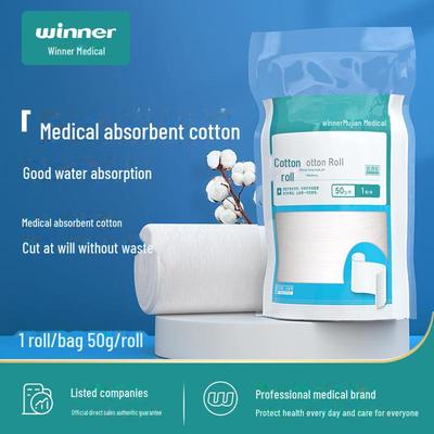 Winner Stable 50g Rotolo Piccolo Asciugamano Medico Assorbente in Cotone, Monouso, Tagliabile, 5,5*10cm/Rotolo