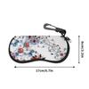2D-Vintage Floral Printed Protective Sunglasses Case, Elegant Botanical Pattern Eyeglasses Storage Pouch, Lightweight Portable Eyewear Holder for Dail