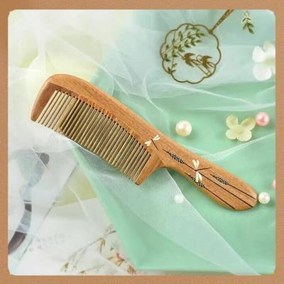 Tan Mujian Sandalwood Hair Comb Gift Box